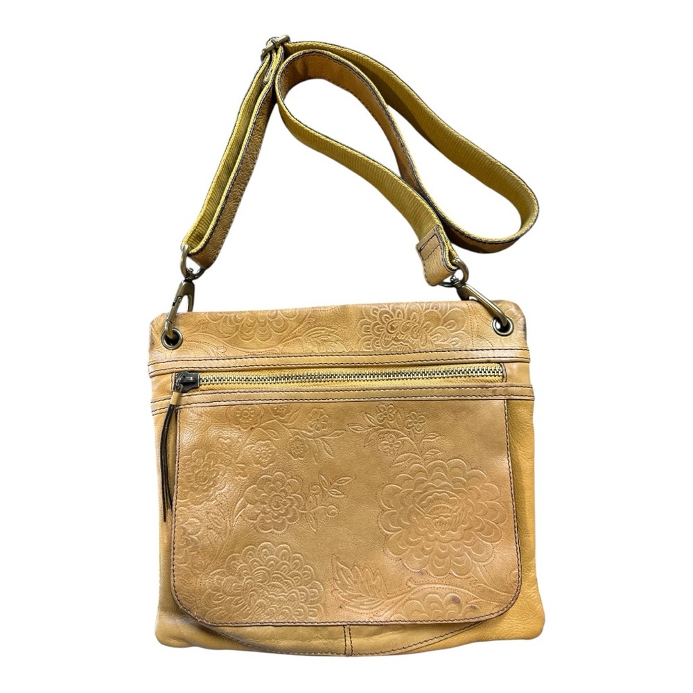 FOSSIL | Leather Floral Etched Crossbody Bag